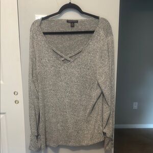 Carolyn Taylor Gray V-Neck Sweater